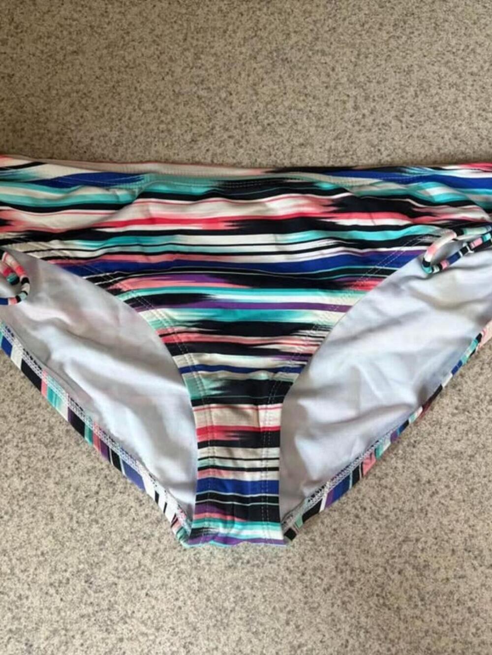 Apt. 9 Multicolor Striped Bikini Bottom (L)